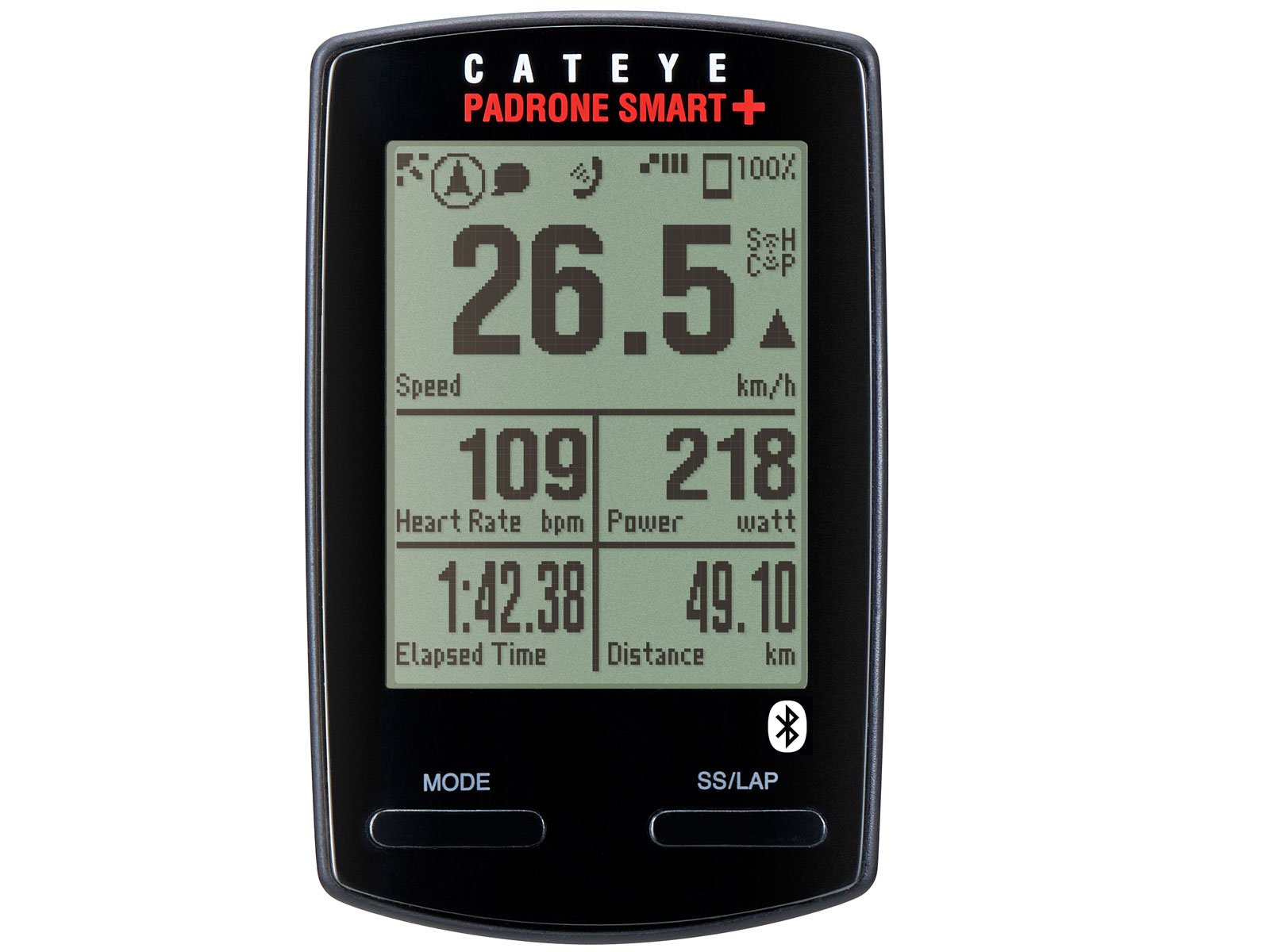 CATEYE Cyklopočítač CAT Padrone Smart+ (SC100B W/SPDCDCHR)